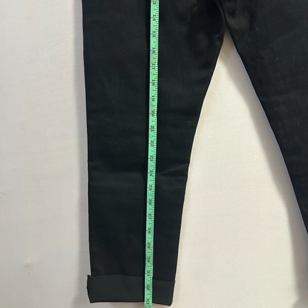 A chic button-front design stylish black jeans （M/L) - Picture 5 of 10